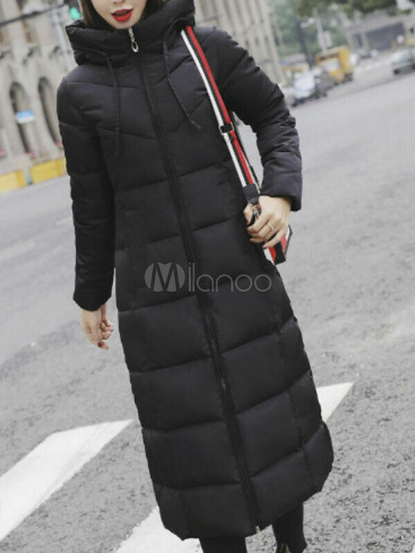 suyen hooded long puffer coat